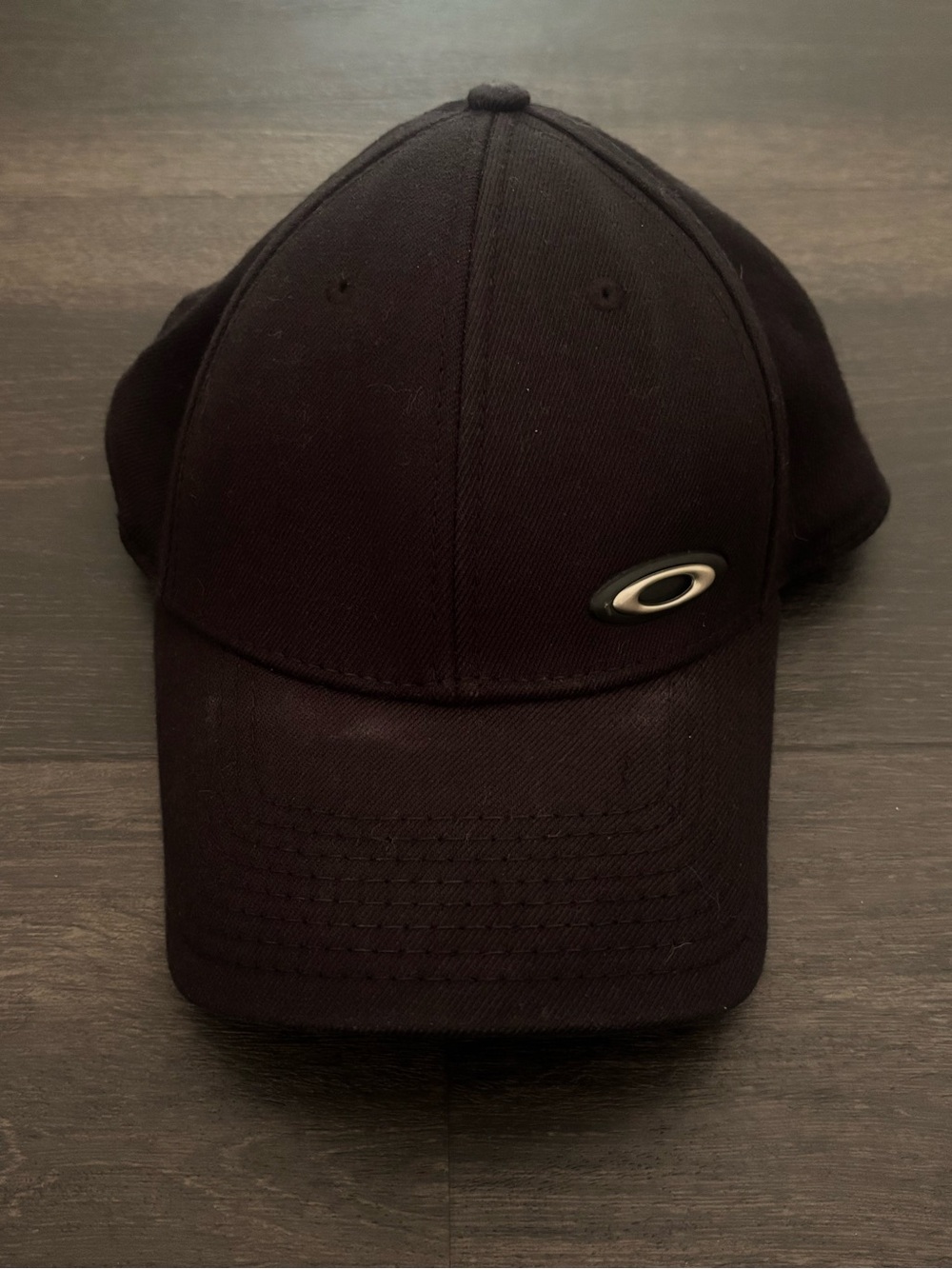 Oakley Tinfoil Cap Mens S/M Flex Fit Stretch Mens Black Hat